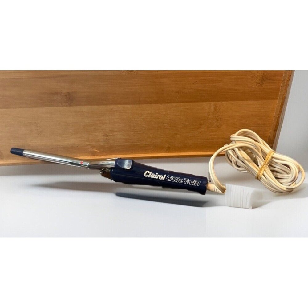 Vintage 1986 Clairol Little Twirl Curling Iron Model DC-4 Blue tested working